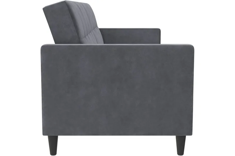 Bäddsoffa Hartford 203x83x82 cm, Antracit, Sammet - 203x83x82 cm, Antracit, Sammet - Möbler - Vardagsrum - Bäddsoffor