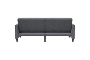 Bäddsoffa Hartford 203x83x82 cm, Antracit, Sammet - 203x83x82 cm, Antracit, Sammet - Möbler - Vardagsrum - Bäddsoffor
