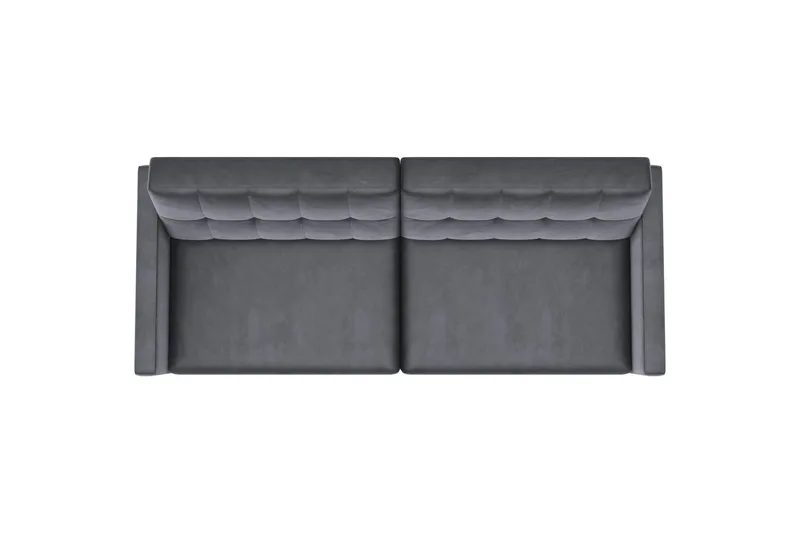 Bäddsoffa Hartford 203x83x82 cm, Antracit, Sammet - 203x83x82 cm, Antracit, Sammet - Möbler - Vardagsrum - Bäddsoffor