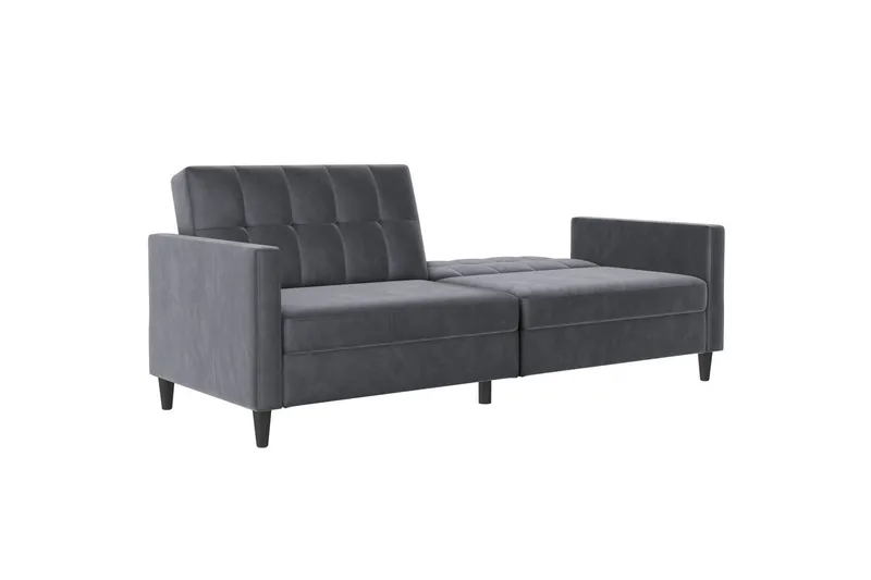 Bäddsoffa Hartford 203x83x82 cm, Antracit, Sammet - 203x83x82 cm, Antracit, Sammet - Möbler - Vardagsrum - Bäddsoffor