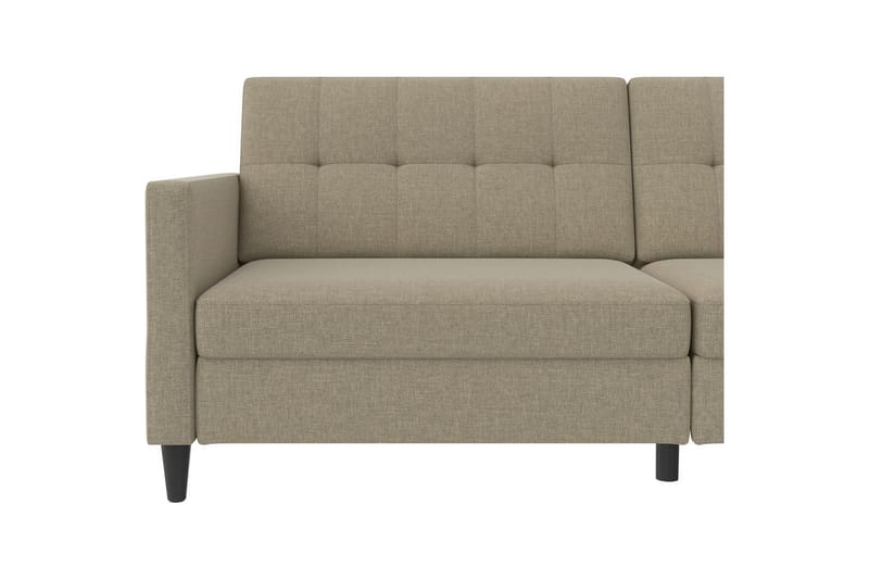 Bäddsoffa Hartford 203x83x82 cm, Cappuccino, Linnetyg Utseende (100% Polyester - 203x83x82 cm, Cappuccino, Linnetyg Utseende (100% Polyester - Möbler - Vardagsrum - Bäddsoffor