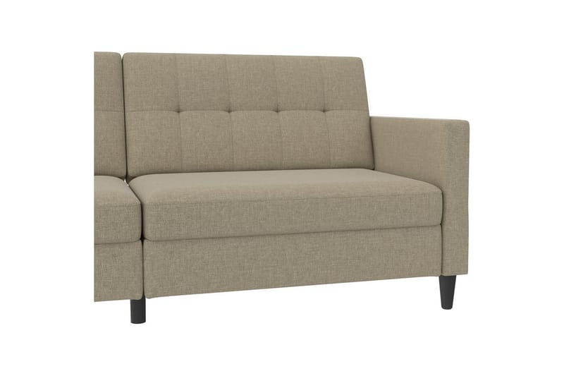 Bäddsoffa Hartford 203x83x82 cm, Cappuccino, Linnetyg Utseende (100% Polyester - 203x83x82 cm, Cappuccino, Linnetyg Utseende (100% Polyester - Möbler - Vardagsrum - Bäddsoffor