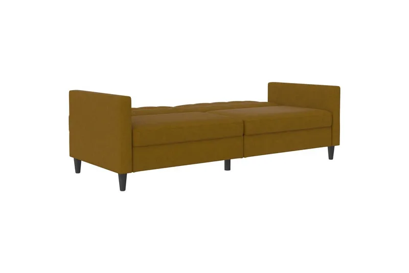 Bäddsoffa Hartford 203x83x82 cm, Curry, Linnetyg Utseende (100% Polyester - 203x83x82 cm, Curry, Linnetyg Utseende (100% Polyester - Möbler - Vardagsrum - Bäddsoffor