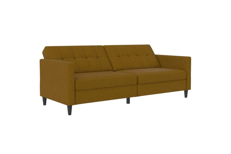 Bäddsoffa Hartford 203x83x82 cm, Curry, Linnetyg Utseende (100% Polyester - 203x83x82 cm, Curry, Linnetyg Utseende (100% Polyester - Möbler - Vardagsrum - Bäddsoffor