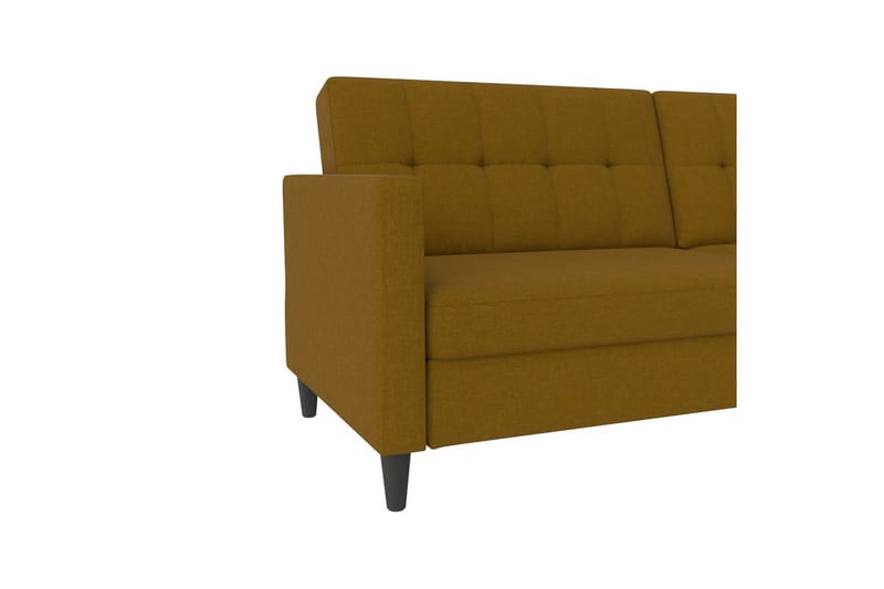 Bäddsoffa Hartford 203x83x82 cm, Curry, Linnetyg Utseende (100% Polyester - 203x83x82 cm, Curry, Linnetyg Utseende (100% Polyester - Möbler - Vardagsrum - Bäddsoffor