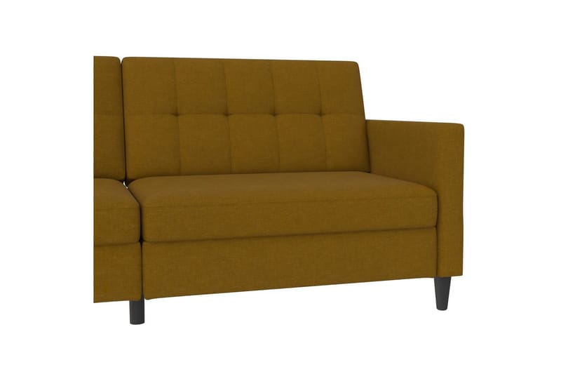 Bäddsoffa Hartford 203x83x82 cm, Curry, Linnetyg Utseende (100% Polyester - 203x83x82 cm, Curry, Linnetyg Utseende (100% Polyester - Möbler - Vardagsrum - Bäddsoffor