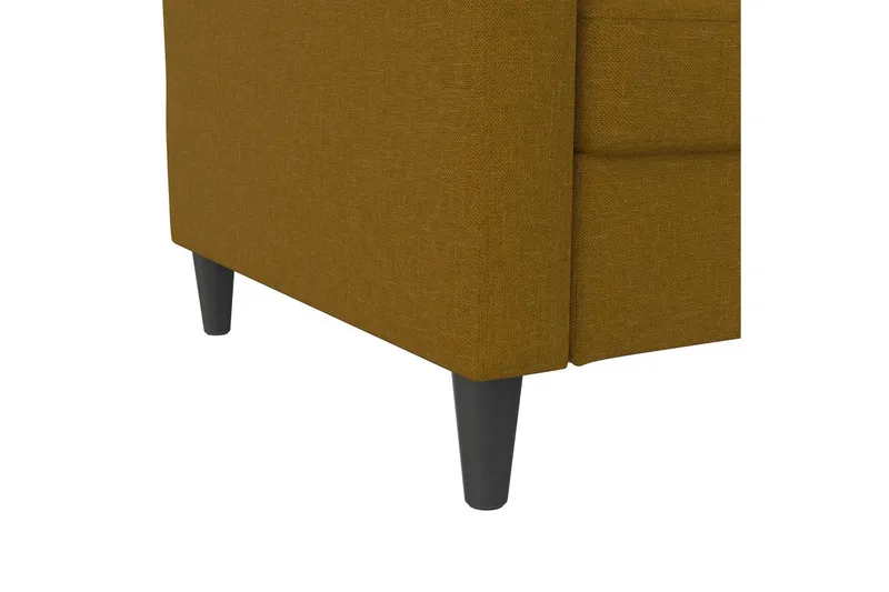 Bäddsoffa Hartford 203x83x82 cm, Curry, Linnetyg Utseende (100% Polyester - 203x83x82 cm, Curry, Linnetyg Utseende (100% Polyester - Möbler - Vardagsrum - Bäddsoffor