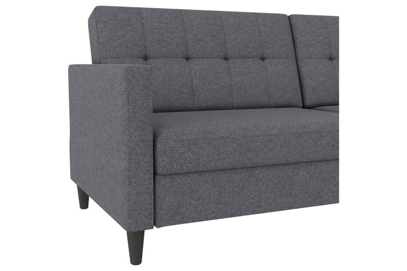 Bäddsoffa Hartford 203x83x82 cm, Grå, Linnetyg Utseende (100% Polyester - 203x83x82 cm, Grå, Linnetyg Utseende (100% Polyester - Möbler - Vardagsrum - Bäddsoffor
