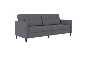 Bäddsoffa Hartford 203x83x82 cm, Grå, Linnetyg Utseende (100% Polyester