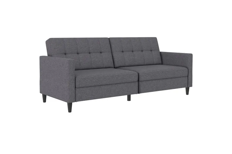 Bäddsoffa Hartford 203x83x82 cm, Grå, Linnetyg Utseende (100% Polyester, 203x83x82 cm, Grå, Linnetyg Utseende (100% Polyester