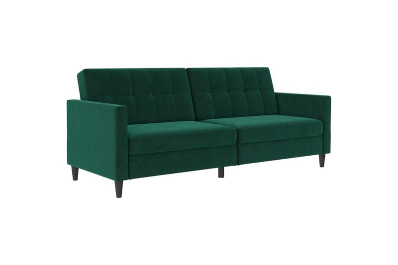 Bäddsoffa Hartford 203x83x82 cm, Mörkgrön, Sammet - 203x83x82 cm, Mörkgrön, Sammet - Möbler - Vardagsrum - Bäddsoffor