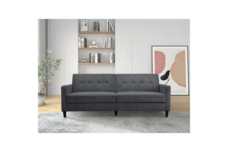 Bäddsoffa Hartford II 203x83x82 cm, Antracit - 203x83x82 cm, Antracit - Möbler - Vardagsrum - Bäddsoffor