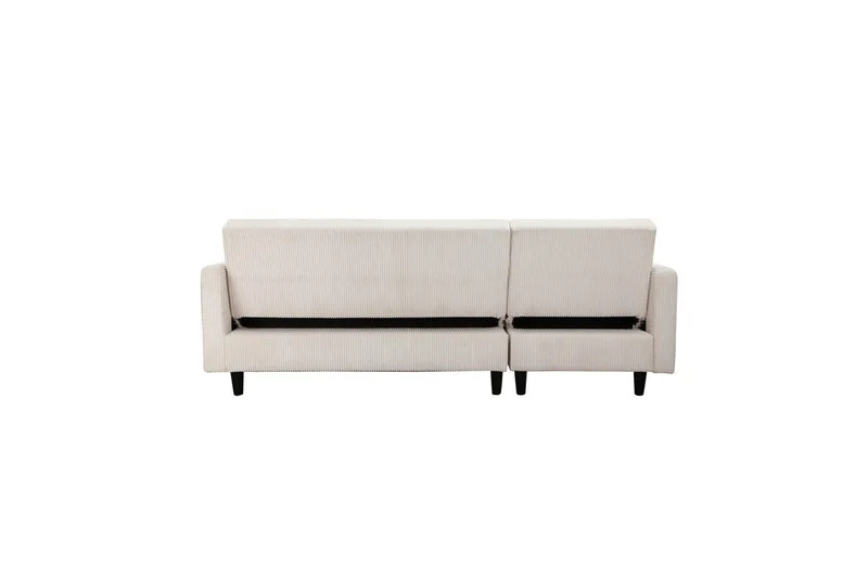 Bäddsoffa Hartford II 203x83x82 cm, Kräm - 203x83x82 cm, Kräm - Möbler - Vardagsrum - Bäddsoffor