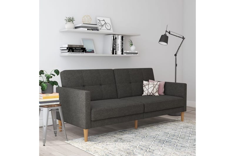 Bäddsoffa Lilly Antracit, Linne - Antracit, Linne - Möbler - Vardagsrum - Bäddsoffor