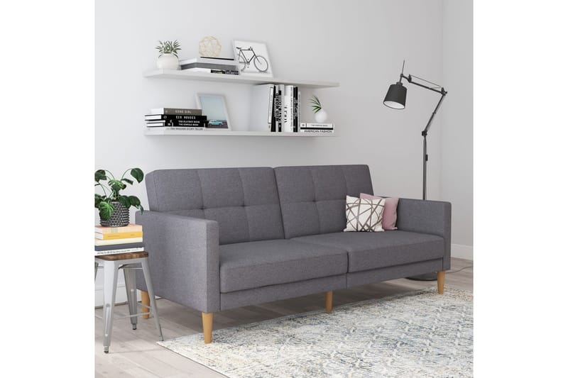 Bäddsoffa Lilly Ljusgrå, Linne - Ljusgrå, Linne - Möbler - Vardagsrum - Bäddsoffor