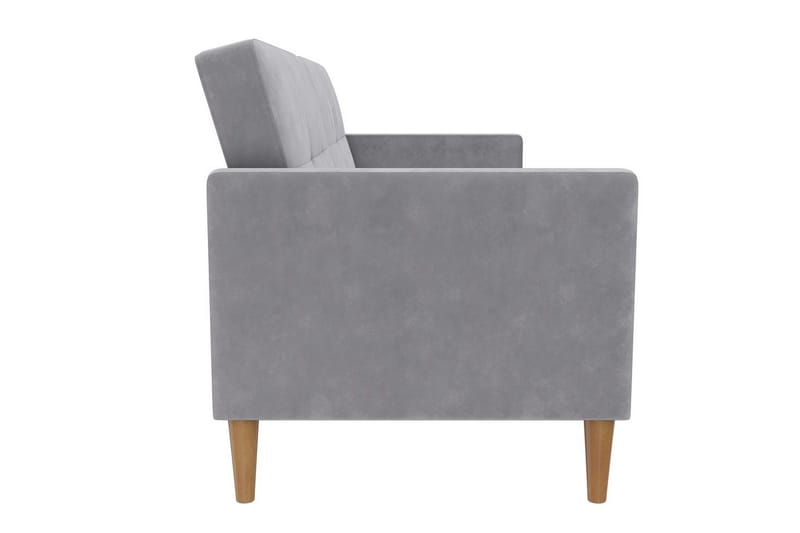 Bäddsoffa Lilly Ljusgrå, Sammet - Ljusgrå, Sammet - Möbler - Vardagsrum - Bäddsoffor
