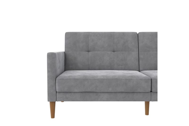 Bäddsoffa Lilly Ljusgrå, Sammet - Ljusgrå, Sammet - Möbler - Vardagsrum - Bäddsoffor