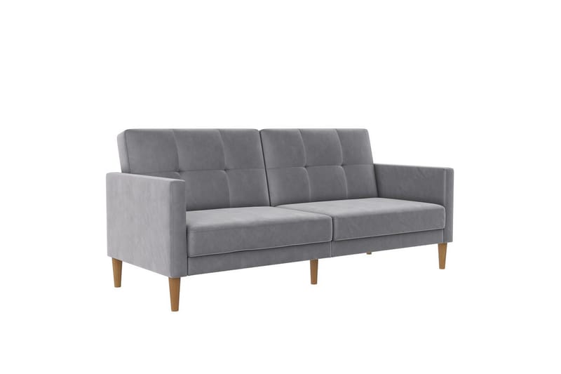 Bäddsoffa Lilly Ljusgrå, Sammet - Ljusgrå, Sammet - Möbler - Vardagsrum - Bäddsoffor