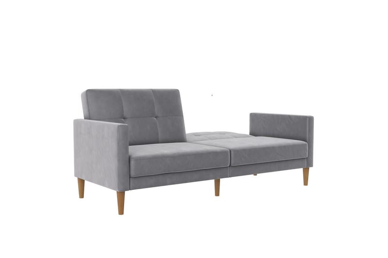Bäddsoffa Lilly Ljusgrå, Sammet - Ljusgrå, Sammet - Möbler - Vardagsrum - Bäddsoffor