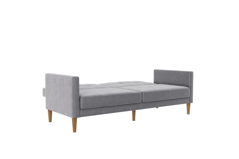 Bäddsoffa Lilly Ljusgrå, Sammet - Ljusgrå, Sammet - Möbler - Vardagsrum - Bäddsoffor