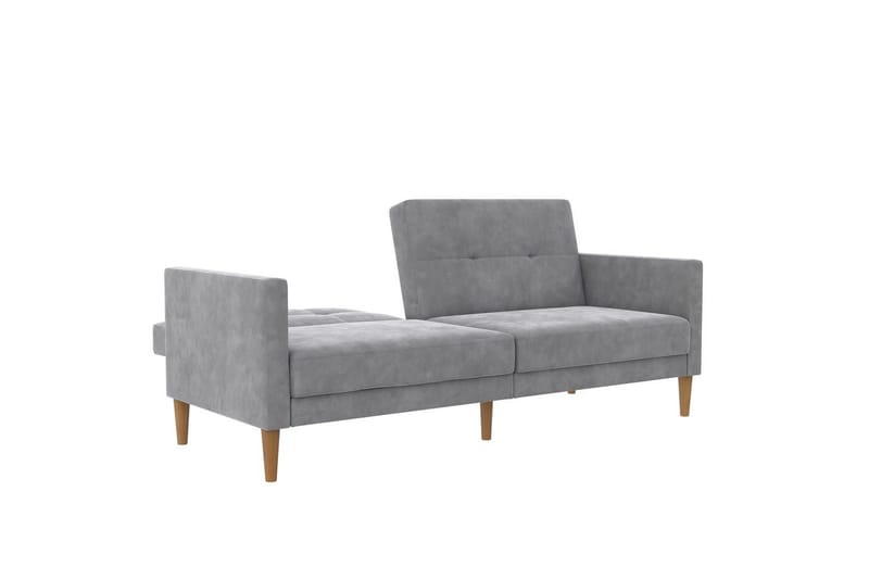 Bäddsoffa Lilly Ljusgrå, Sammet - Ljusgrå, Sammet - Möbler - Vardagsrum - Bäddsoffor
