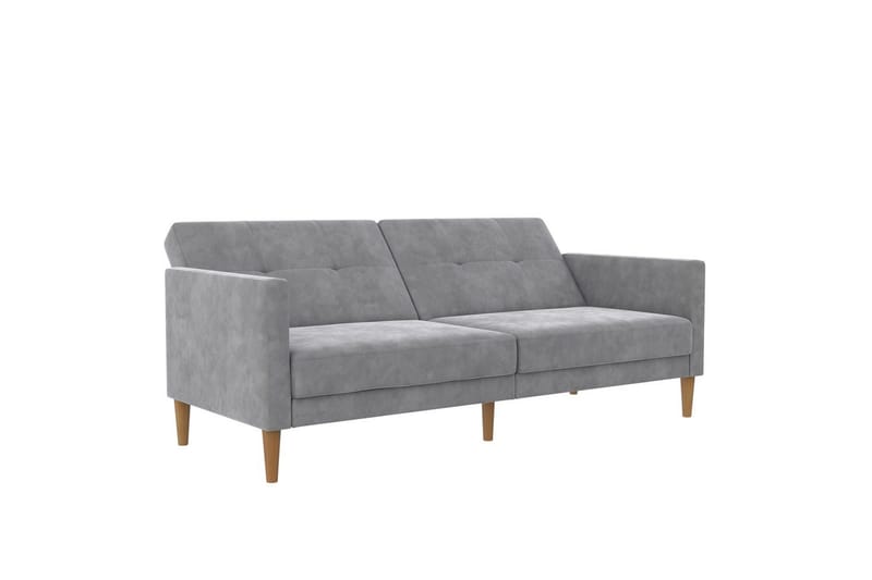Bäddsoffa Lilly Ljusgrå, Sammet - Ljusgrå, Sammet - Möbler - Vardagsrum - Bäddsoffor
