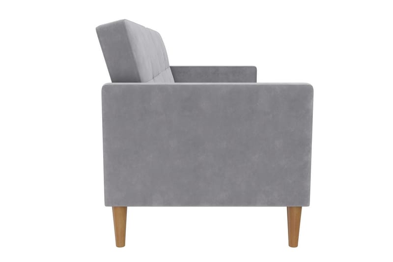 Bäddsoffa Lilly Ljusgrå, Sammet - Ljusgrå, Sammet - Möbler - Vardagsrum - Bäddsoffor