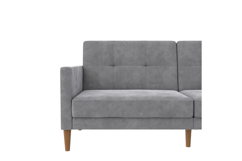 Bäddsoffa Lilly Ljusgrå, Sammet - Ljusgrå, Sammet - Möbler - Vardagsrum - Bäddsoffor