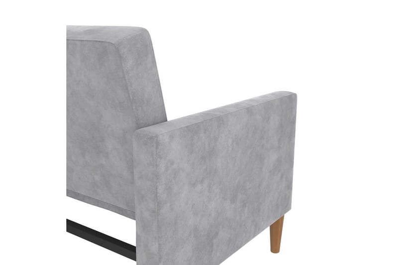 Bäddsoffa Lilly Ljusgrå, Sammet - Ljusgrå, Sammet - Möbler - Vardagsrum - Bäddsoffor