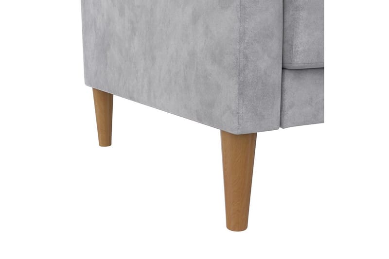 Bäddsoffa Lilly Ljusgrå, Sammet - Ljusgrå, Sammet - Möbler - Vardagsrum - Bäddsoffor