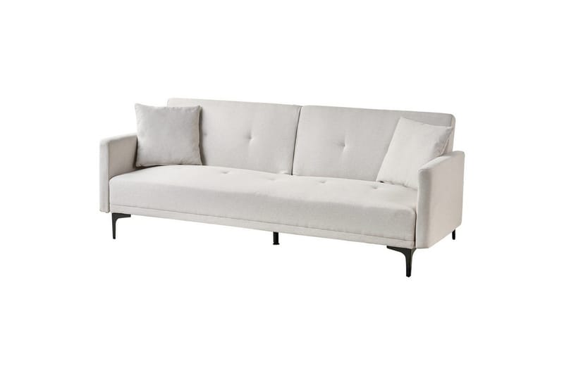 Bäddsoffa Lucan Beige, svart - Beige - Möbler - Vardagsrum - Soffgrupper