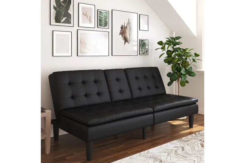 Bäddsoffa Maine Svart - Svart - Möbler - Vardagsrum - Bäddsoffor