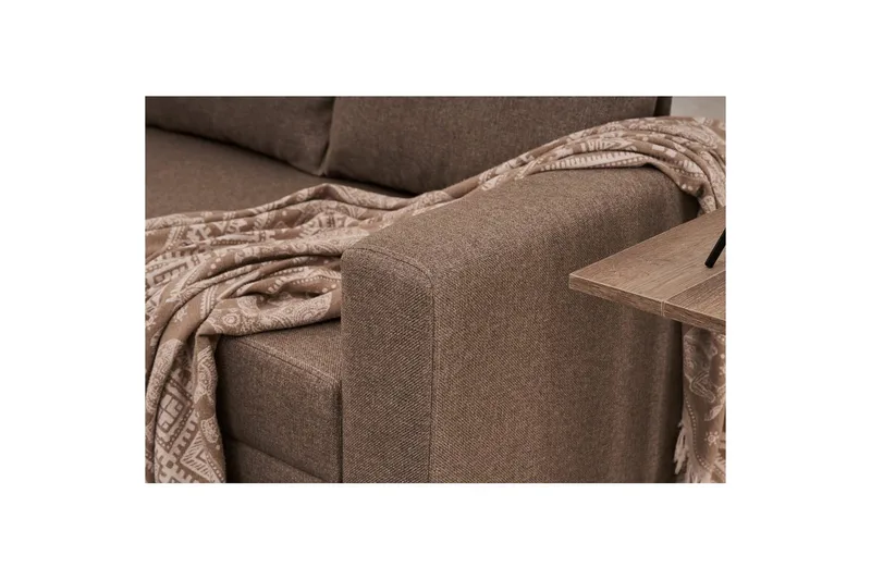 Bäddsoffa med 3 sittplatser Iroulport Arzilla Brun - Brun - Möbler - Vardagsrum - Bäddsoffor