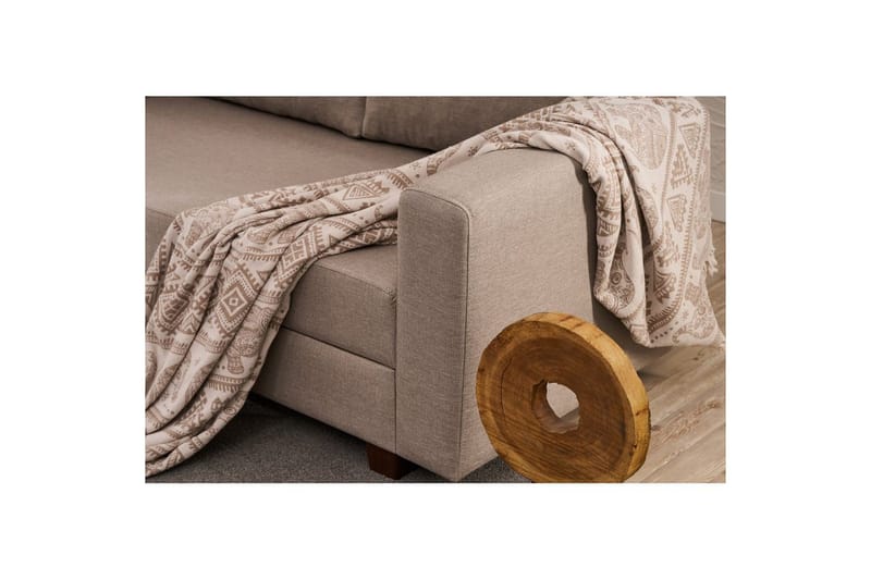 Bäddsoffa med 3 sittplatser Iroulport Beige - Beige - Möbler - Vardagsrum - Bäddsoffor