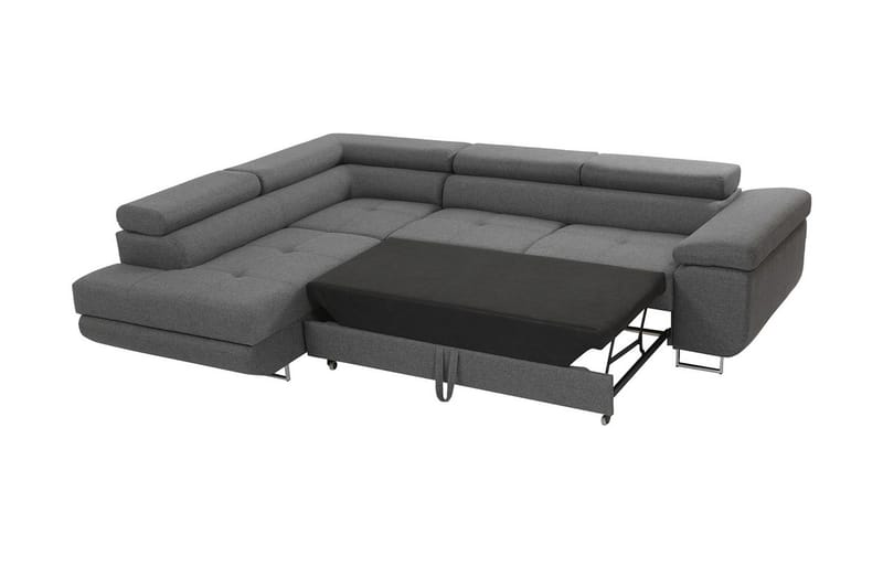 Bäddsoffa med schäslong - Grå - Möbler - Vardagsrum - Bäddsoffor