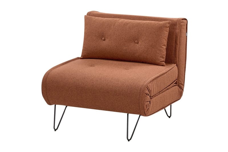 Bäddsoffa Vestfold Orange, Svart - Orange, Svart - Möbler - Vardagsrum - Bäddsoffor