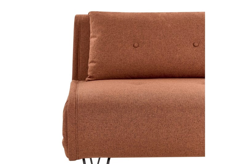 Bäddsoffa Vestfold Orange, Svart - Orange, Svart - Möbler - Vardagsrum - Bäddsoffor