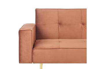 Bäddsoffa Visnes Brun, Guld - Brun, Guld - Möbler - Vardagsrum - Bäddsoffor