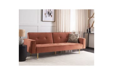 Bäddsoffa Visnes Brun, Guld - Brun, Guld - Möbler - Vardagsrum - Bäddsoffor