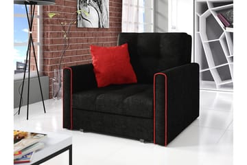 Bensbyn 2-sits Bäddsoffa 80x196 cm med Förvaring i Tyg - Svart - Möbler - Vardagsrum - Bäddsoffor - 2-sits bäddsoffa