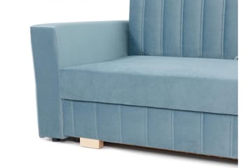 Bensbyn 2-sits Bäddsoffa med Förvaring och Vertikala Sömmar i Sammet - Rosa - Möbler - Vardagsrum - Bäddsoffor - 2-sits bäddsoffa