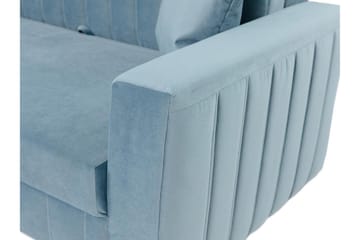 Bensbyn 2-sits Bäddsoffa med Förvaring och Vertikala Sömmar i Sammet - Rosa - Möbler - Vardagsrum - Bäddsoffor - 2-sits bäddsoffa