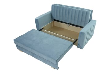 Bensbyn 2-sits Bäddsoffa med Förvaring och Vertikala Sömmar i Sammet - Rosa - Möbler - Vardagsrum - Bäddsoffor - 2-sits bäddsoffa