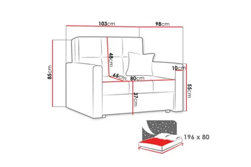 Bensbyn Bäddsoffa - Svart - Möbler - Vardagsrum - Bäddsoffor - 2-sits bäddsoffa
