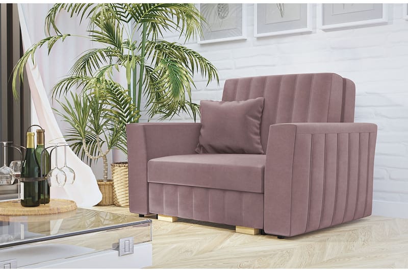 DACKE Soffa Rosa - Ljusrosa - Bäddsoffor - 2-sits bäddsoffa