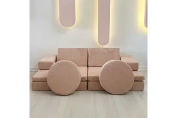 Deliones Bäddsoffa - Rosa - Möbler - Vardagsrum - Bäddsoffor - 2-sits bäddsoffa