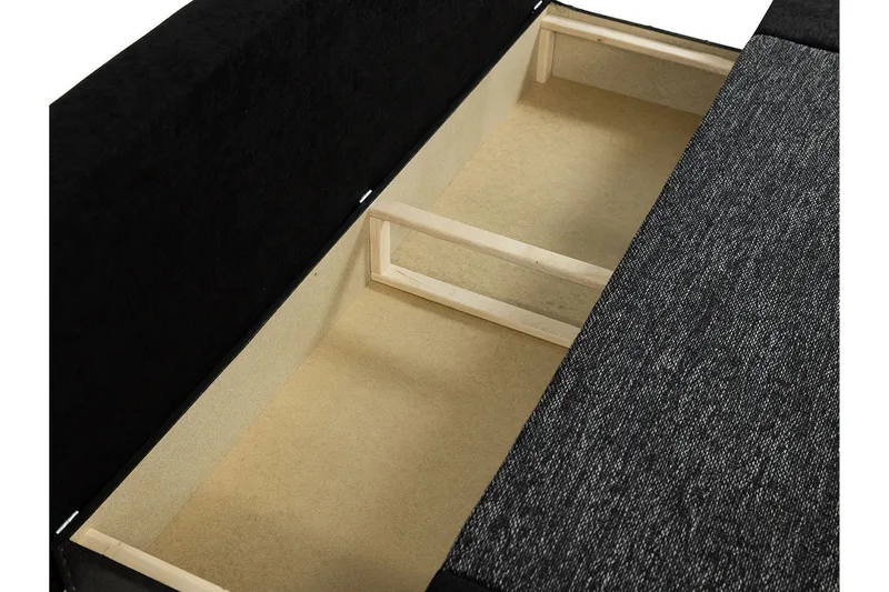 Emma Bäddsoffa 200x94x76 cm - Svart/Grå - Möbler - Vardagsrum - Bäddsoffor - 2-sits bäddsoffa