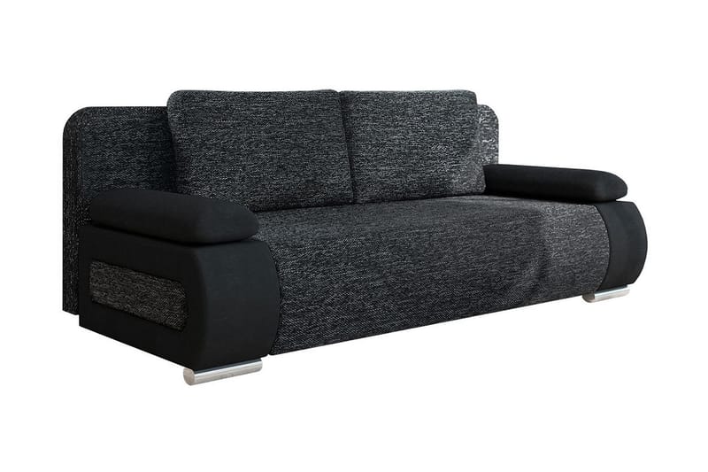 EMMA Bäddsoffa 200x94x76 cm - Svart/Grå - Möbler - Vardagsrum - Bäddsoffor - 2-sits bäddsoffa