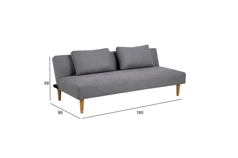 LUCCA Bäddsoffa LjusnGrå - Möbler - Vardagsrum - Bäddsoffor - 2-sits bäddsoffa