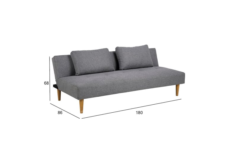 Lucca Bäddsoffa LjusnGrå - Möbler - Vardagsrum - Bäddsoffor - 2-sits bäddsoffa